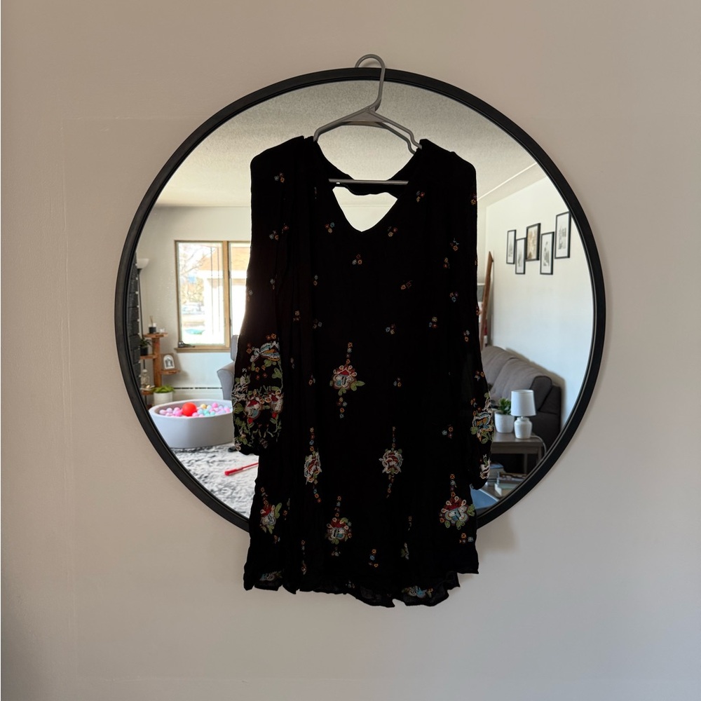 Floral Black Dress